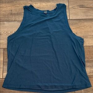 Beyond Yoga teal muscle tank top